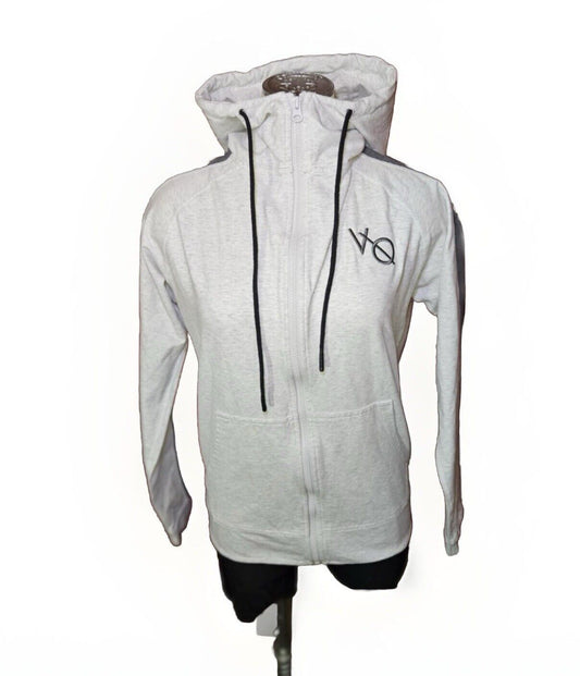 Vanquish Eclipse Pullover Hoodie Whit w/ Grey Mock Neck ~ Sz S