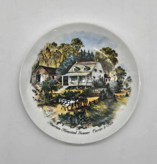 Vintage American Homestead Summer Currier & Ives Collector Plate