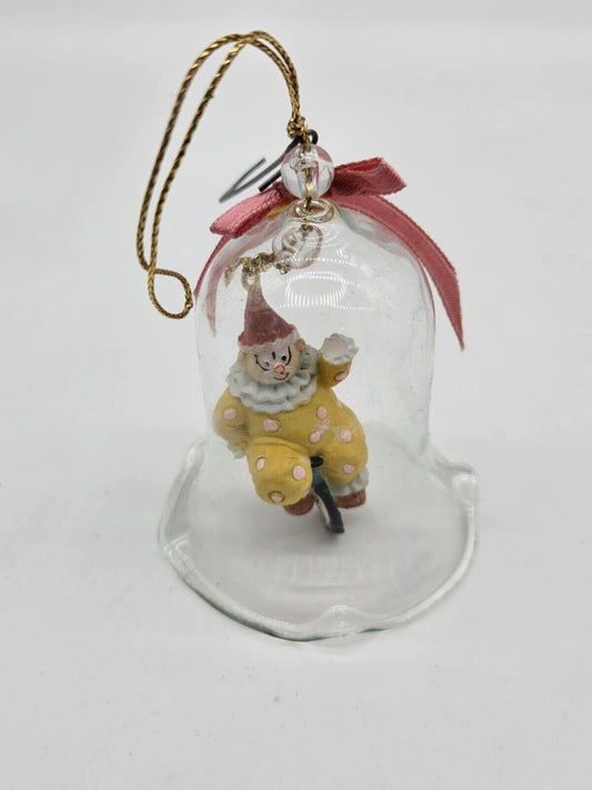 Keepsakes Ring in The Clown Bell Ornaments Crystal bell hand painted Porcelain