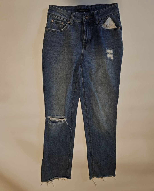 Sincerely Jules Women’s Juniors Medium Blue Washed Ripped Jeans Size: 1/25