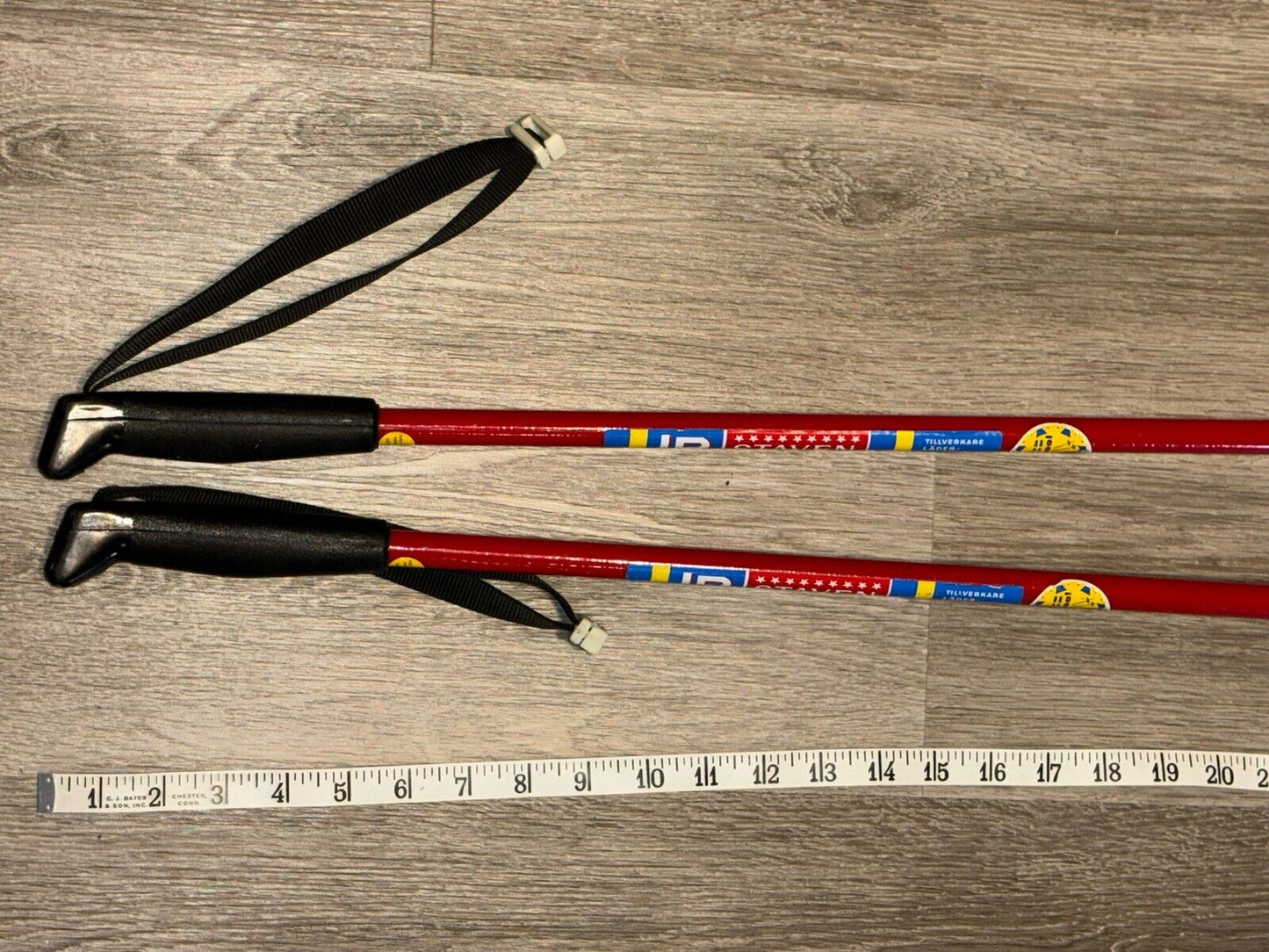 Vintage LP STAVEN  Ski Poles Made in Sweden 130 cm