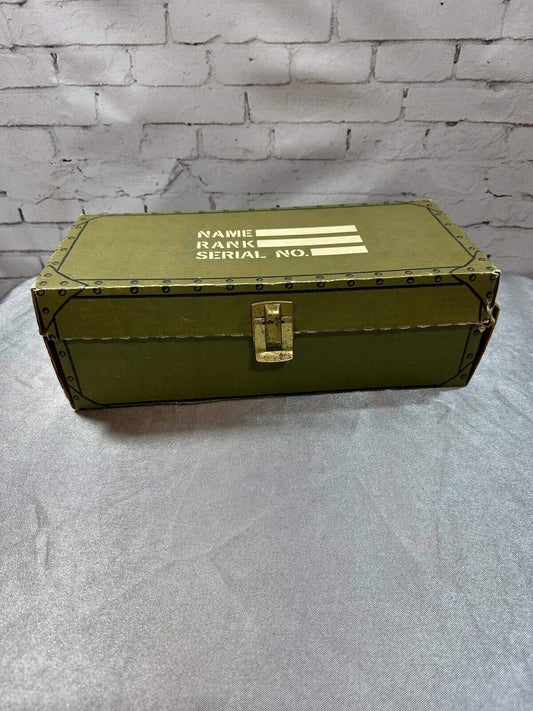 VINTAGE ORIGINAL HASBRO GI JOE CARDBOARD FOOT LOCKER STORAGE BOX 1964 1960s