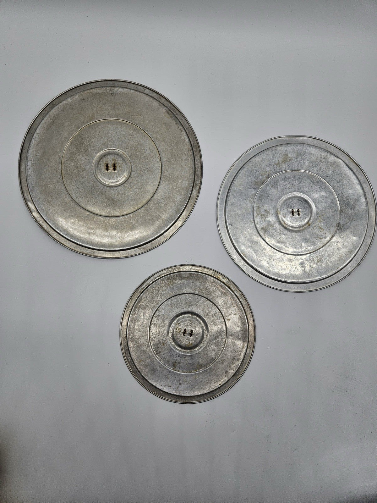 Vintage Pure Aluminum Pan Lids - USA