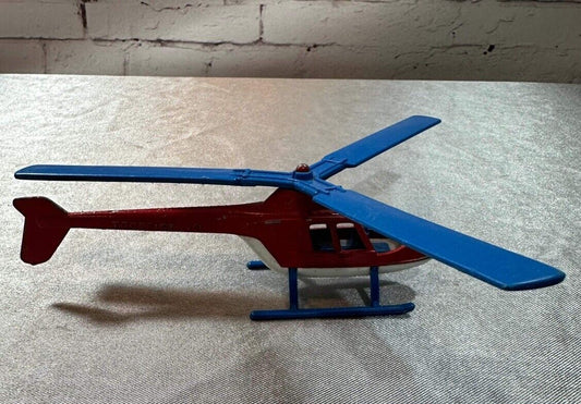 Rare Vintage TOOTSIE TOY Helicopter White & Blue Seats/ Landing Gear VTY 002