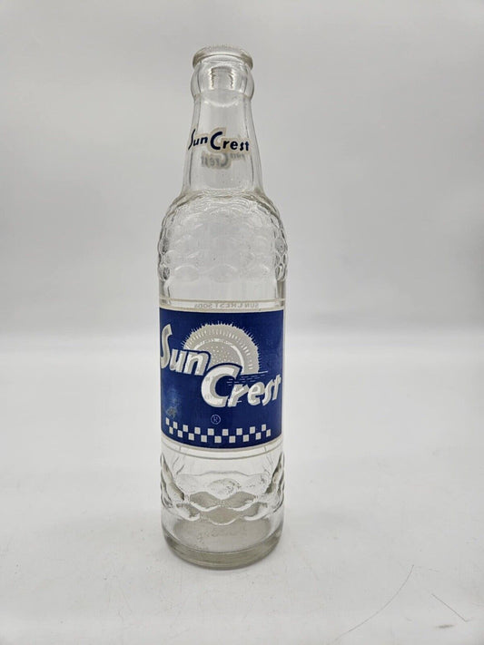 Vintage 1968 SUNCREST Soda Pop Bottle-10 OZS- Bottled by Wynola Corp.- ACL 1960s