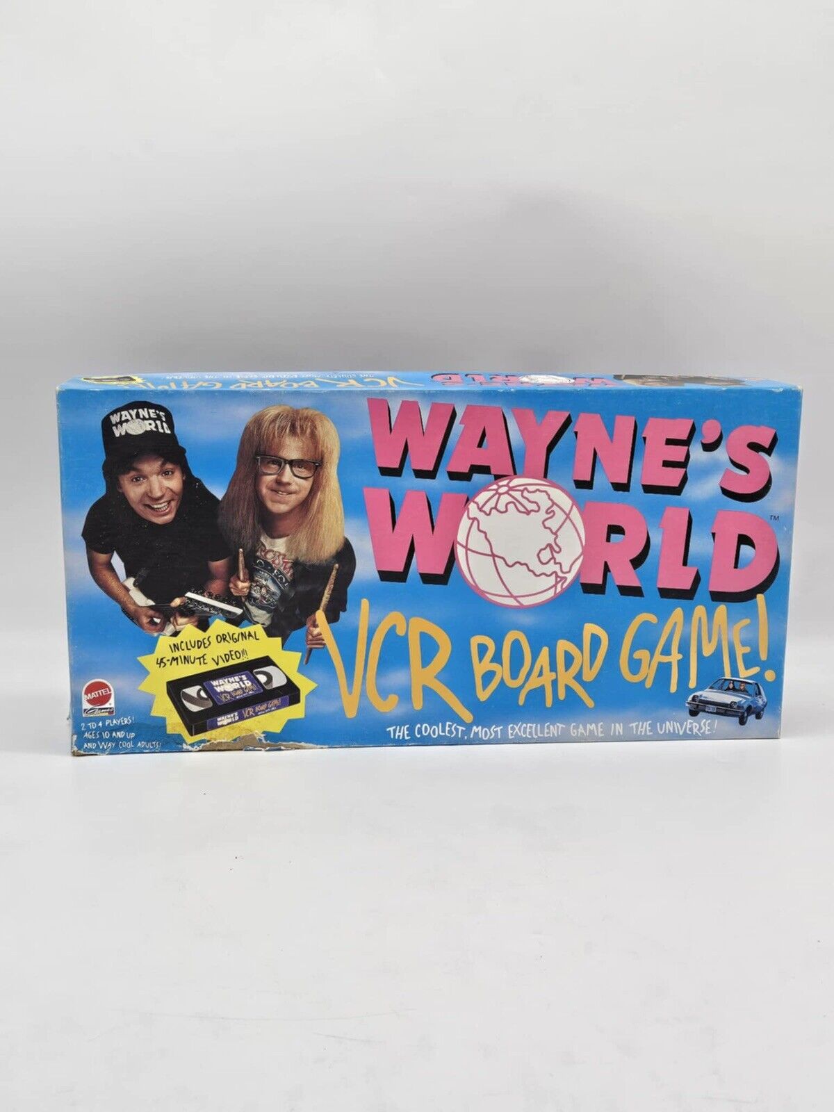 COMPLETE Wayne's World VCR Board Game 1992 Mattel Rare HTF 90s Vintage VTG VHS