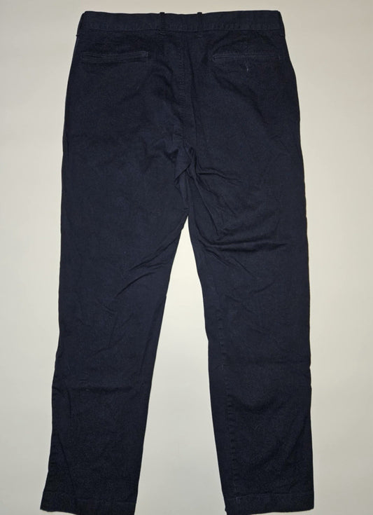 Mens J. Crew Navy Blue Flex Slim Flat Front Chino Pants 34x32
