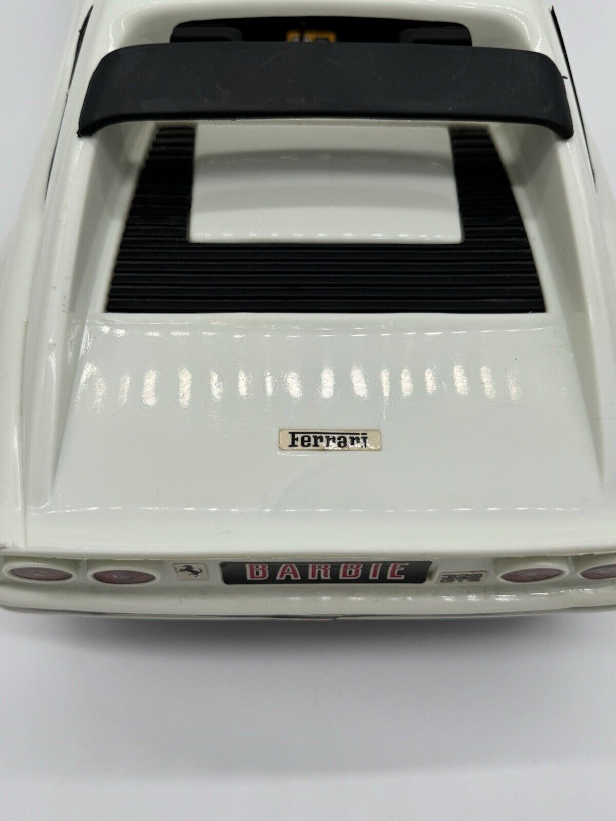 VINTAGE 1986 BARBIE Doll Car White FERRARI 328 GTS Mattel (w/ Xtra Windshield)