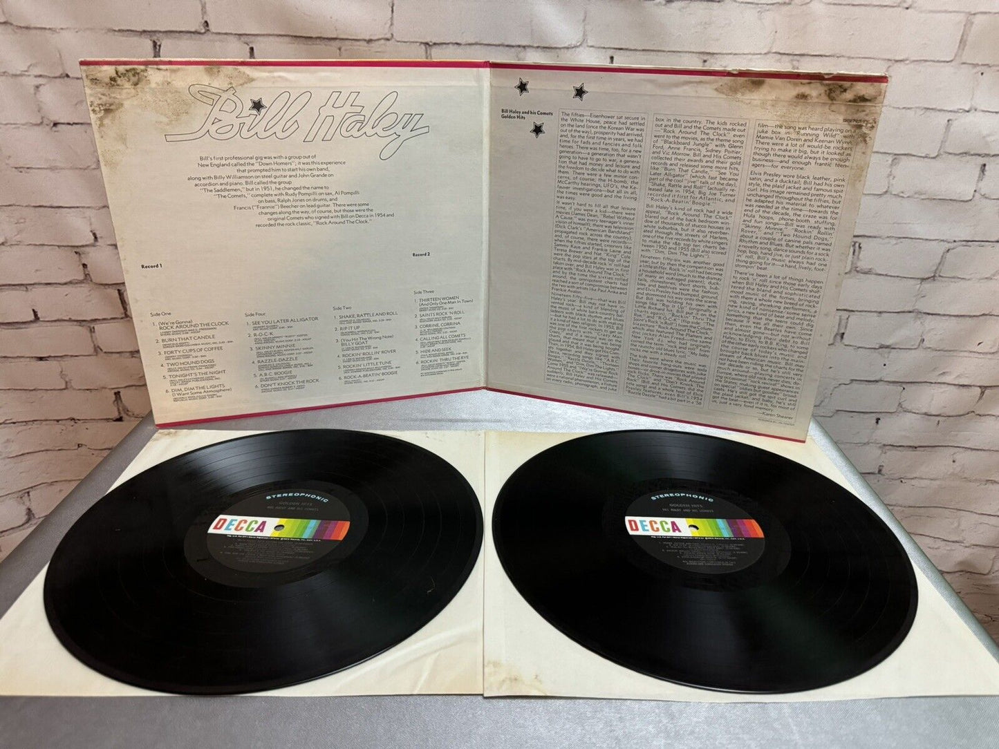 Bill Haley & His Comets, Golden HIts, MCA Records MCA-2-4010, 2 LPs, Rock & Roll