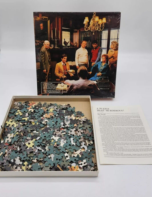 Vintage Springbok A Puzzle Most Murderous 500 Puzzle Mystery Murder w/ Book