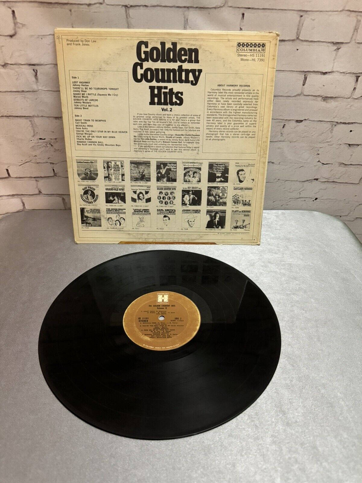 Golden Country Hits Vol. 2 1966 Comp. HS-11191 Vinyl 12'' Vintage