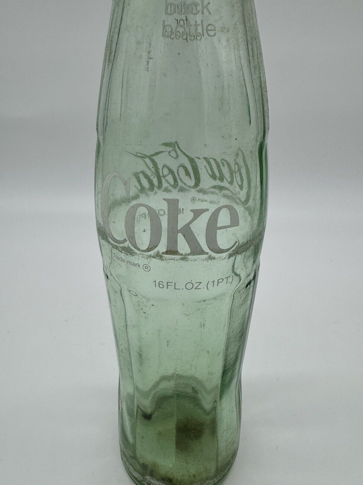 Vintage Coke Coca Cola Green Glass Bottles 1 Pint 16oz Lot of 6