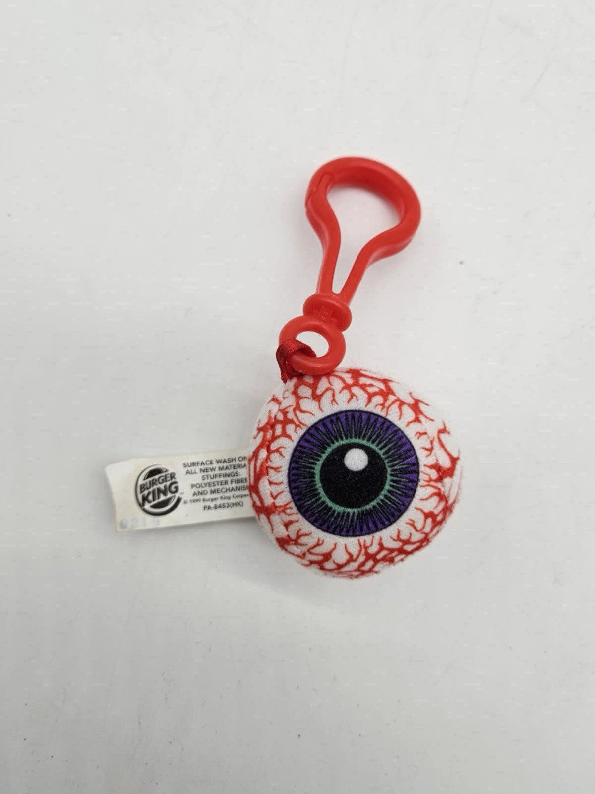 Silly Slammers  #2 Red Eye Keychain Burger King 1999 Eye Ball Non Working