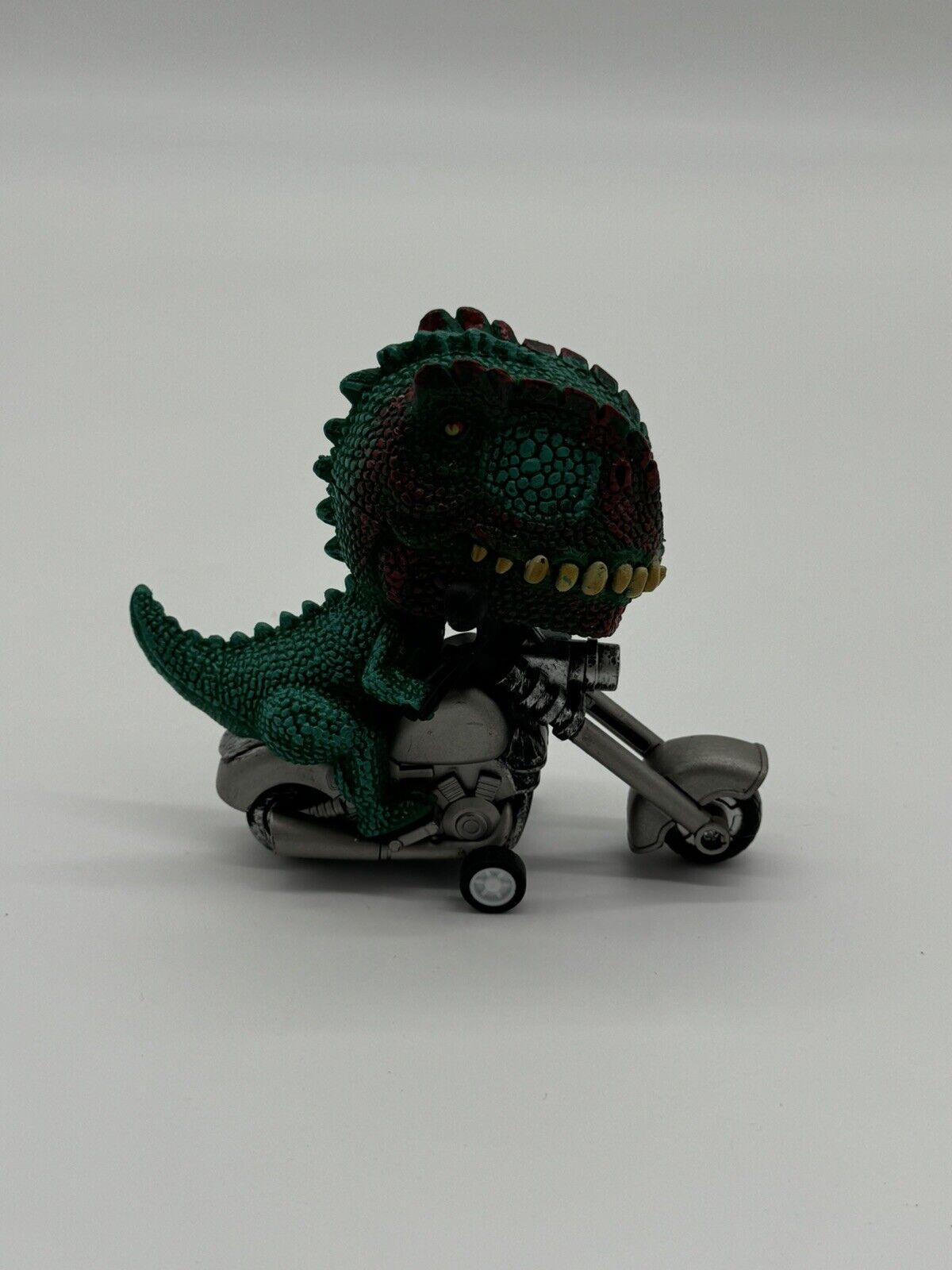 Dinosaur Riding Motorcycle Big Head Dinosaur Toy Push Bike Red Tyrannosaurus Rex