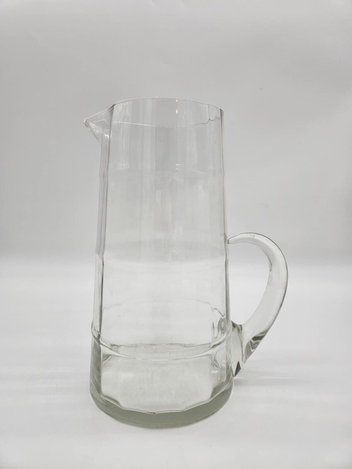 Vintage Crystal Glass Pitcher ~ Mid-Century