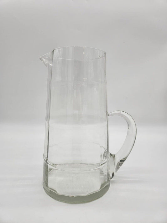 Vintage Crystal Glass Pitcher ~ Mid-Century