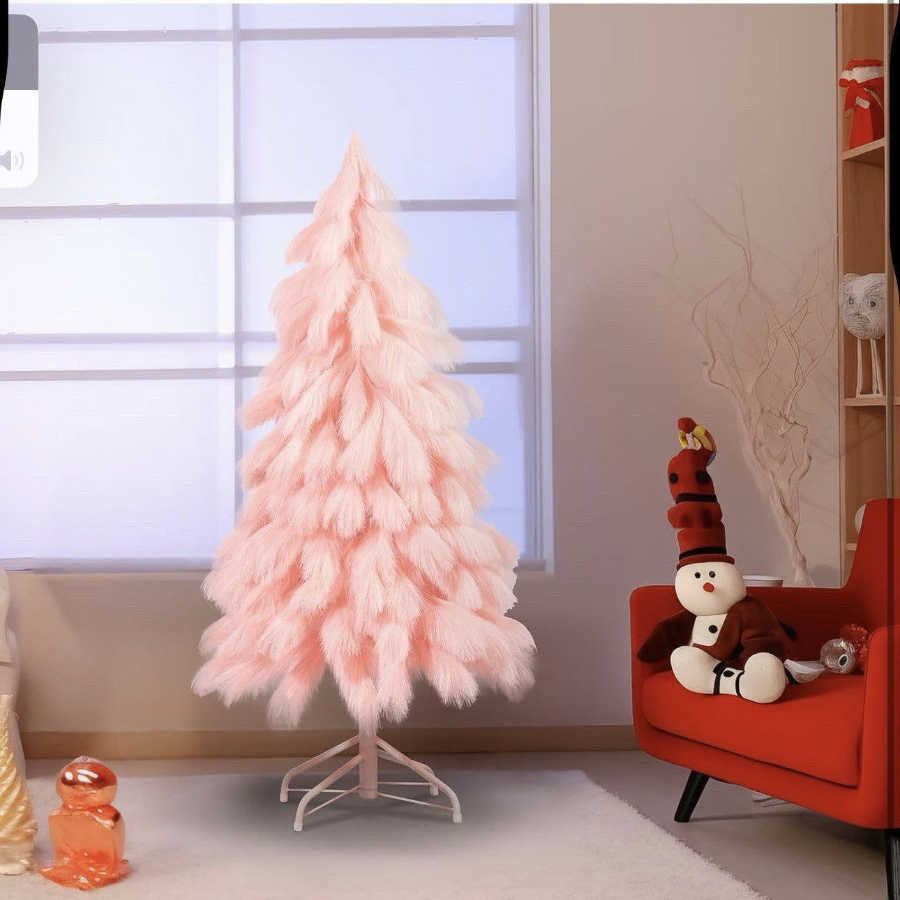 Romantic season Handcrafted 4FT Pink Christmas Tree