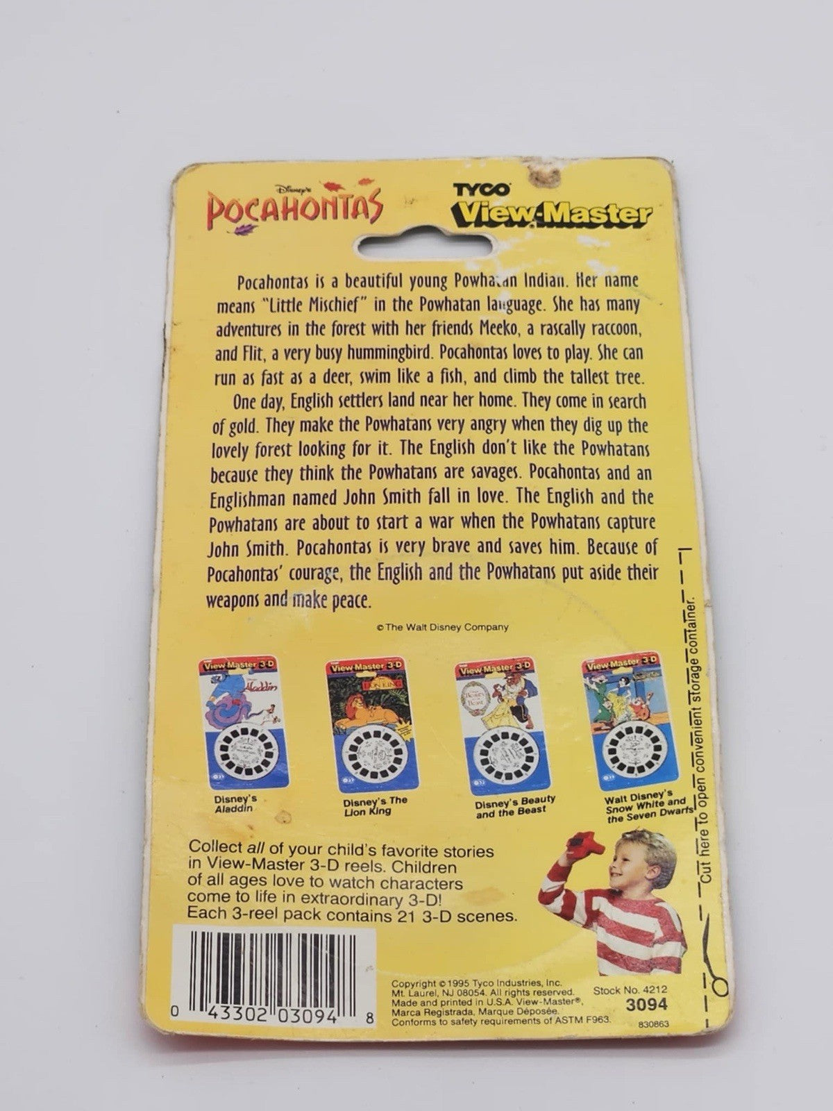 NEW! VIEW-MASTER DIsney 2000 POCAHONTAS - 3 - 3D Reels! 73903