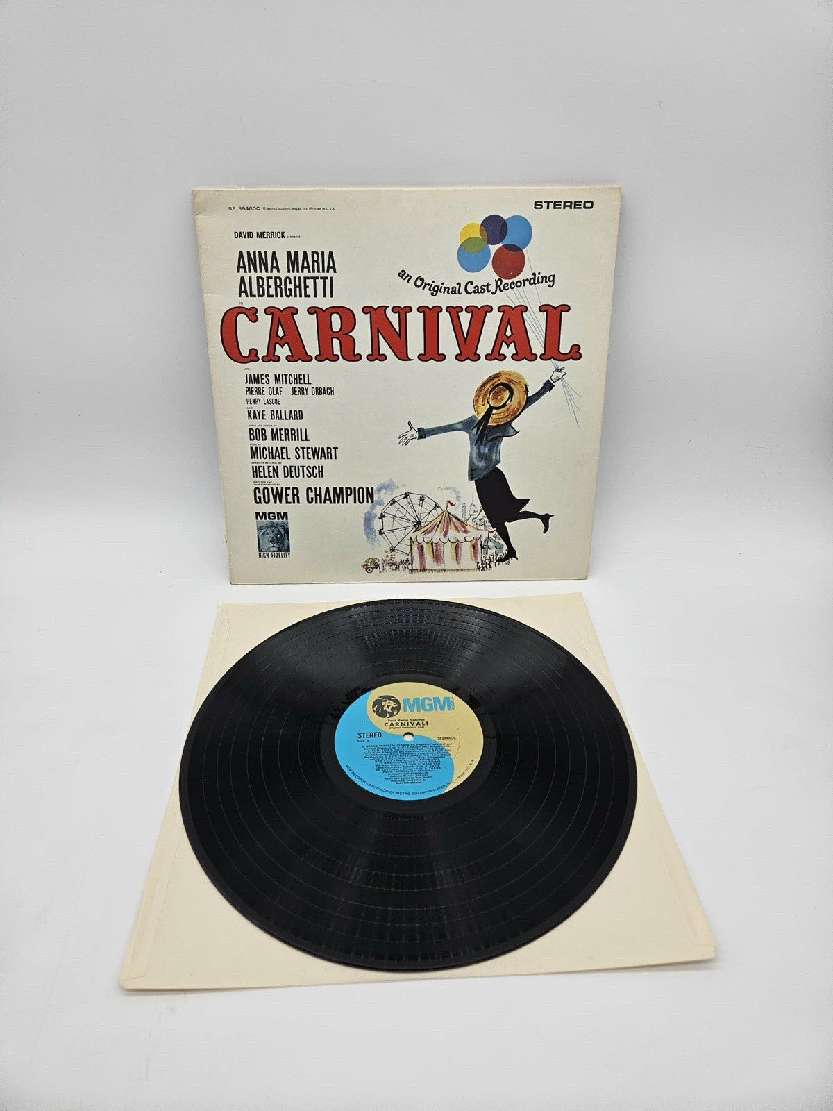 "Carnival!" 1961 Soundtrack LP, VG, Original MGM #SE3946OC, Original Cast