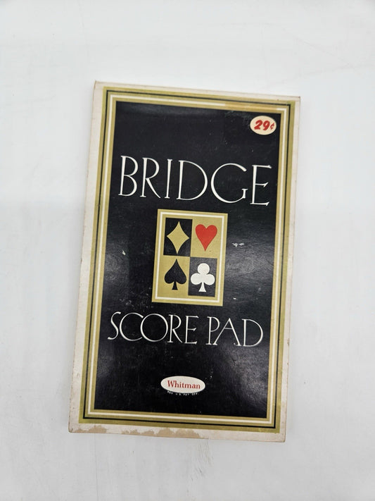 Vintage Whitman Bridge Score Pad Unused Partial 29¢ Contract Bridge Scoring