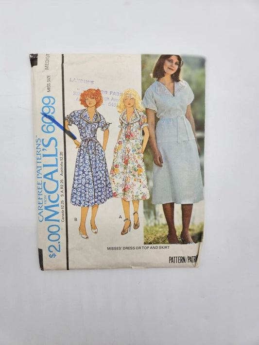Vintage McCalls Sewing Career Patterns 6099 ~ Miss Sz Medium