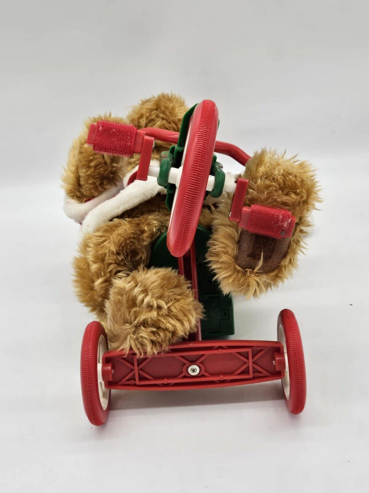 Musical Santa Bear On Bike 12 Songs Rides Tricycle Vtg 1997 AVON
