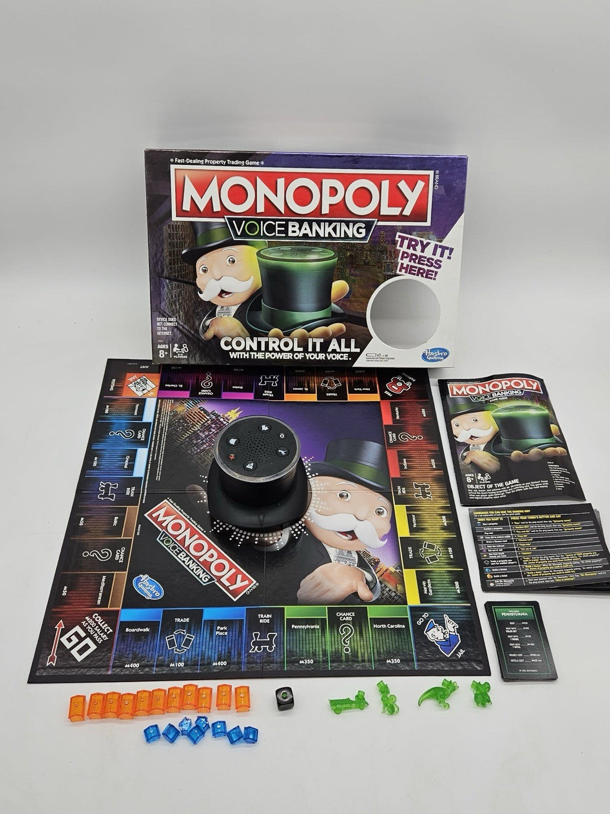 Monopoly Game - Voice Banking Edition - EUC - COMPLETE - Parker Brothers - 2018