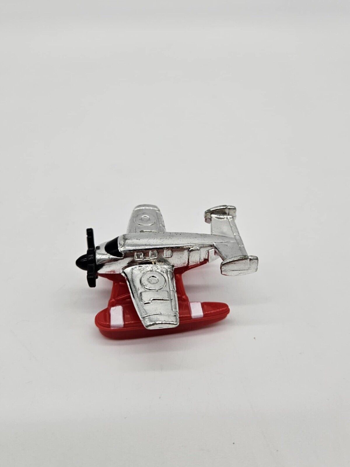 Micro Machines Ocean Flyer LGT Plane Aircraft 1996 Red and Chrome EUC