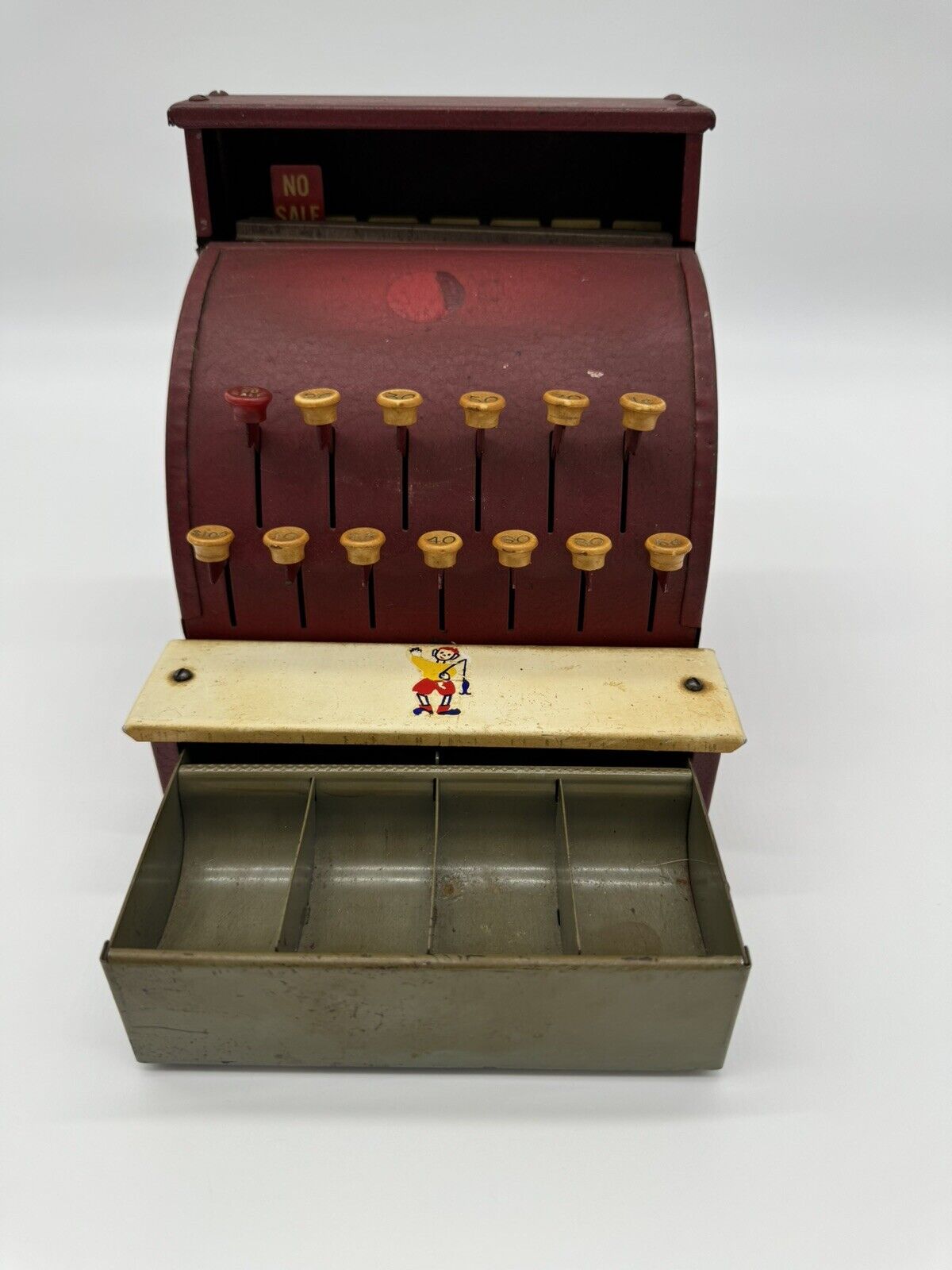 Vintage Metal Cash Register Tom Thumb Cinderalla Mfg Co 190638 ~ Working ~ FNF