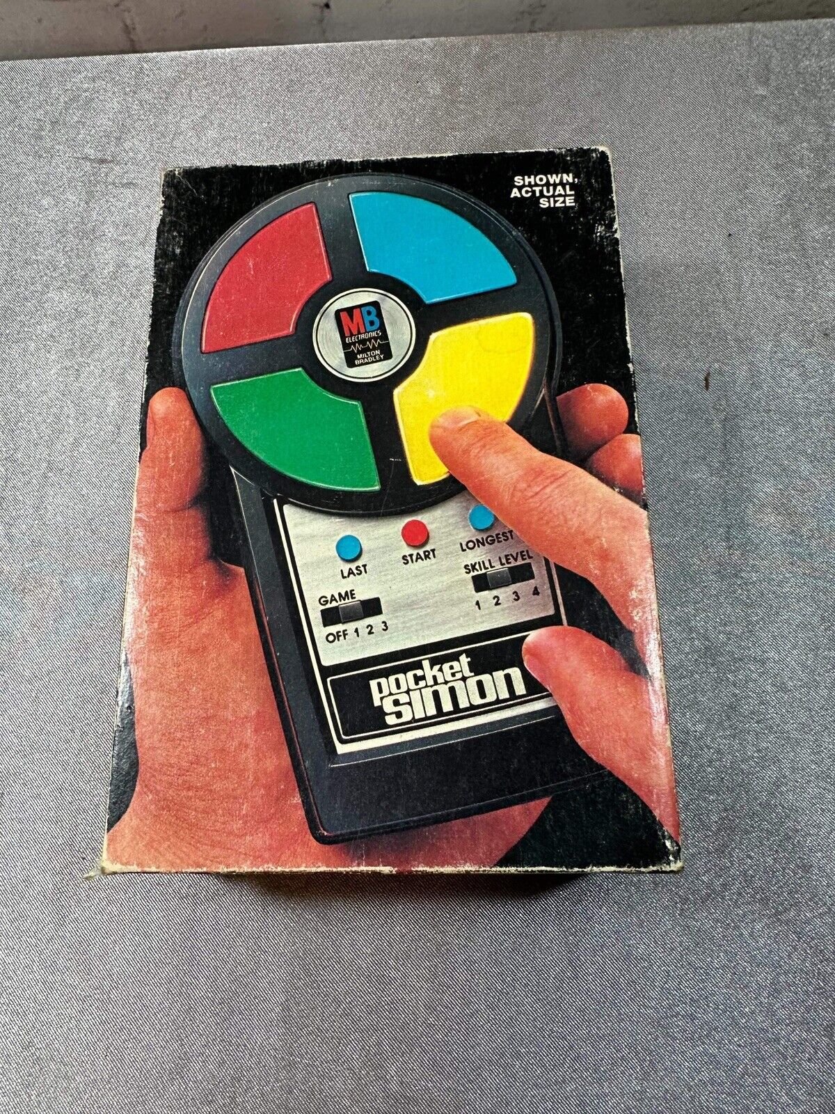 Vintage 1980 Pocket Simon Milton Bradley Electronic Handheld Game Tested 80s Vtg