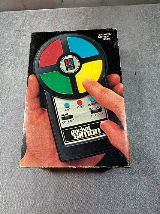 Vintage 1980 Pocket Simon Milton Bradley Electronic Handheld Game Tested 80s Vtg