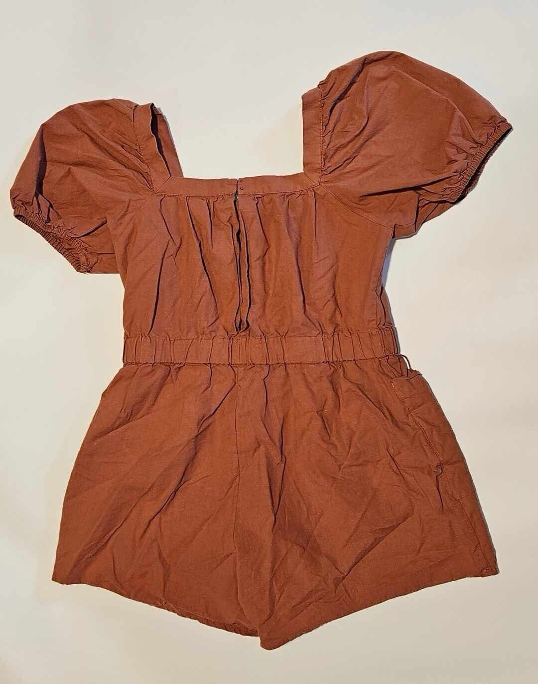 H&M Rust Brown / Orange Romper ~ Sz L US