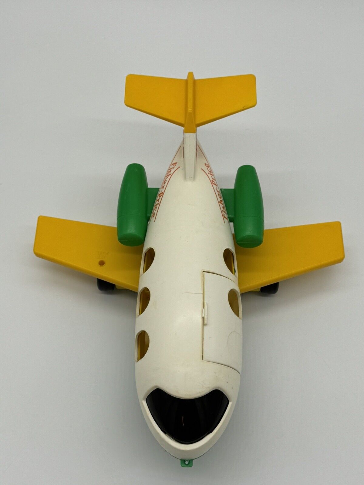 B. Vintage Fisher Price Little People Jet Plane Green Yellow Model #182  (1980)