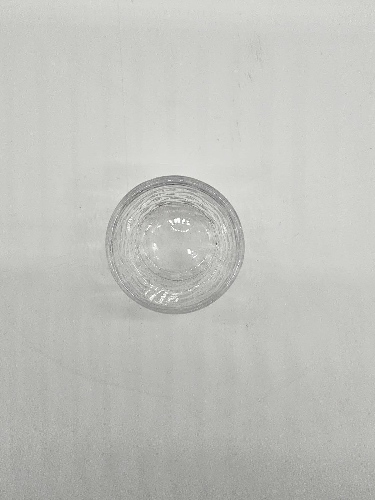 Vintage Diamond Cut Clear Glass Shot Glass Heavy Base Barware