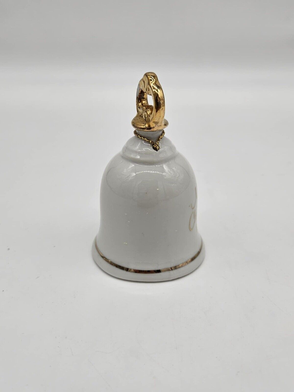 Vintage Enesco Merry Christmas 1979 Fine Porcelain Dinner Bell