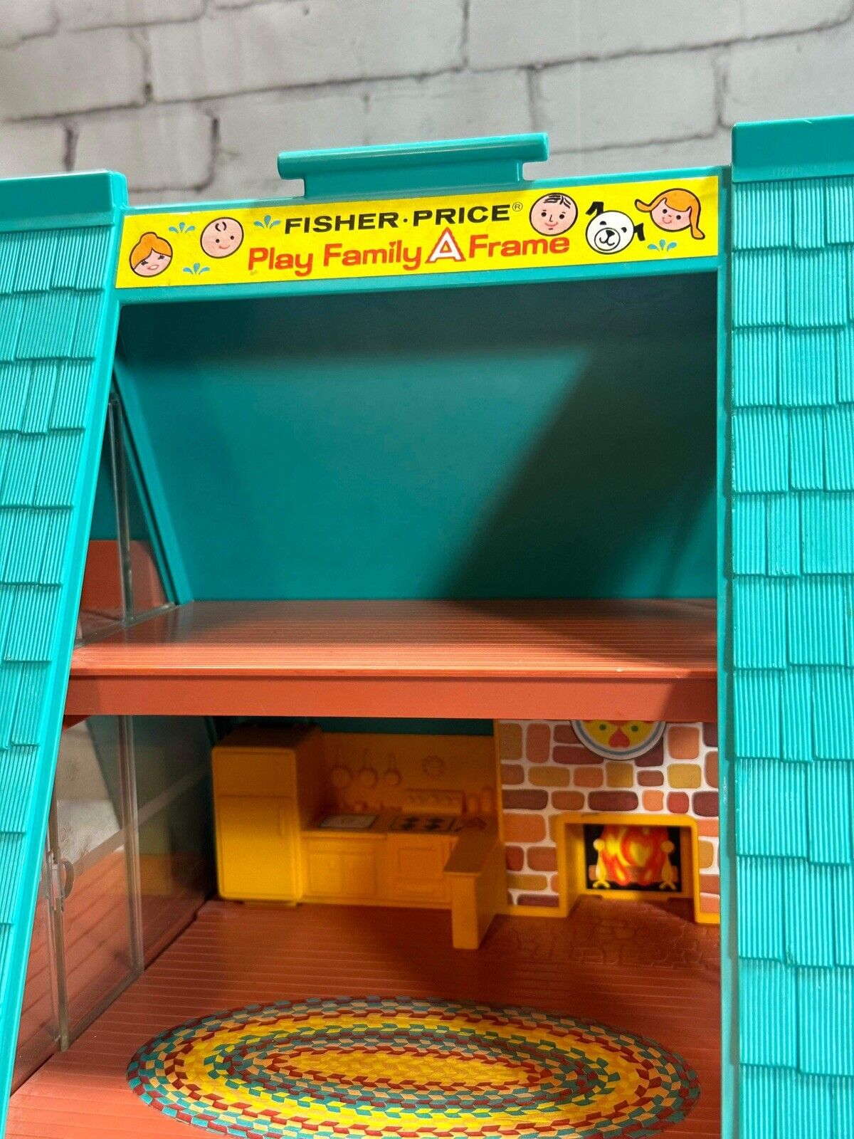 Vintage Fisher Price Little People 990 - 1974 Family A Frame House - MINT