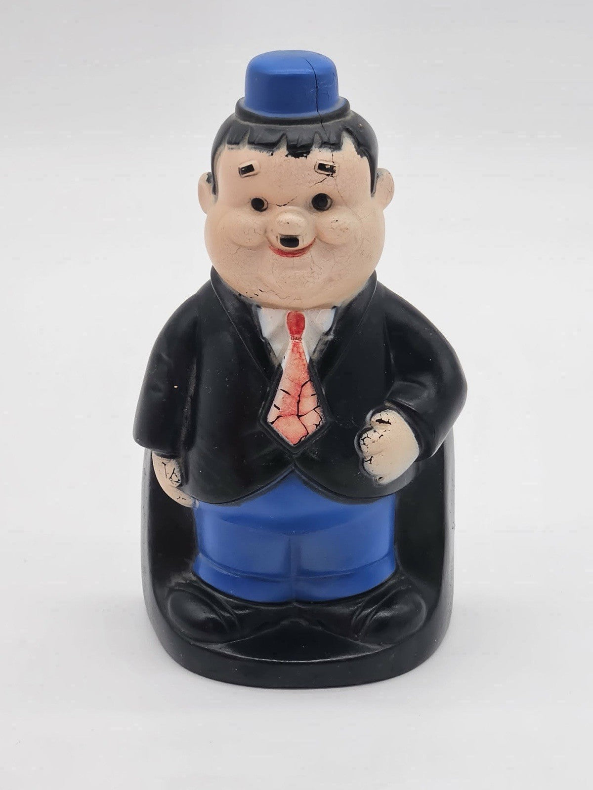 Laurel & Hardy Piggy Bank - Play Pal Plastics - Coin Money Bank 1974 Vintage