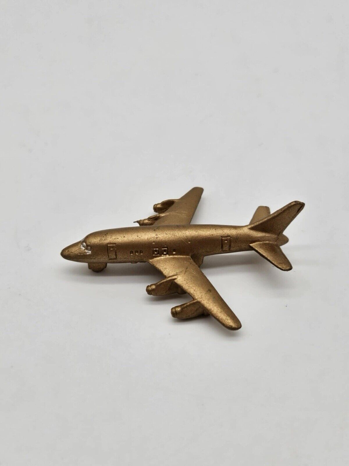 Small Golden Airplane Pendant ~ Vintage