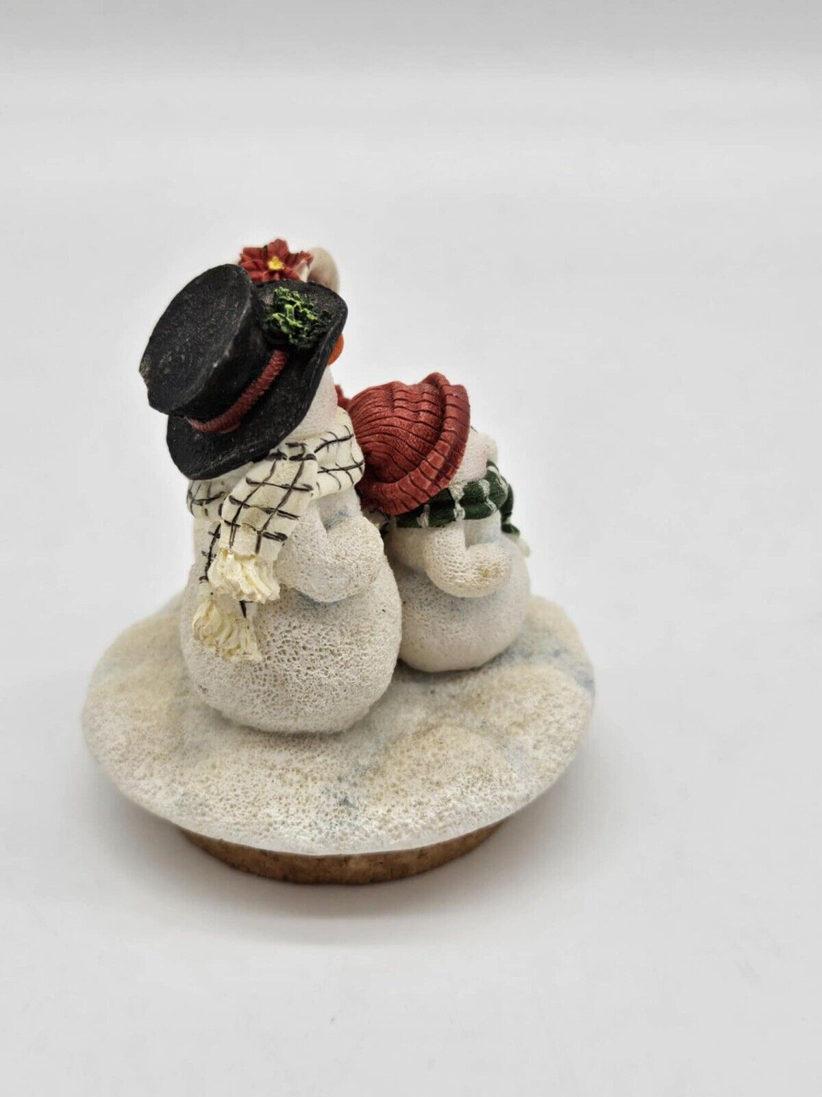 Home Interiors Snowman Candle Topper Small Family Winter Christmas