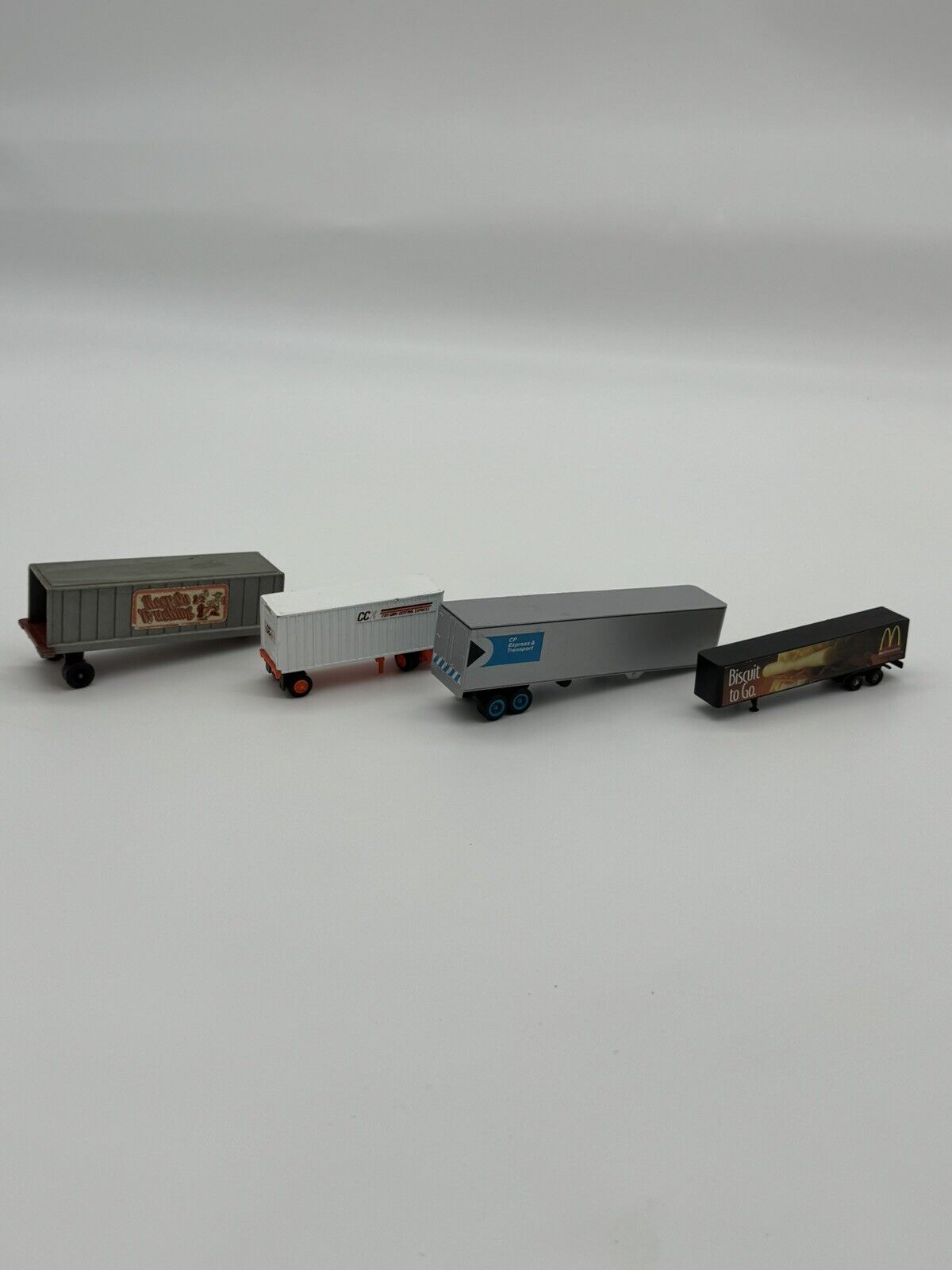 Lot of 4 Vintage Small Semi Trailers - Various Brands