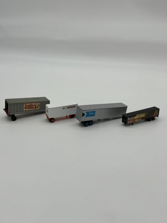 Lot of 4 Vintage Small Semi Trailers - Various Brands