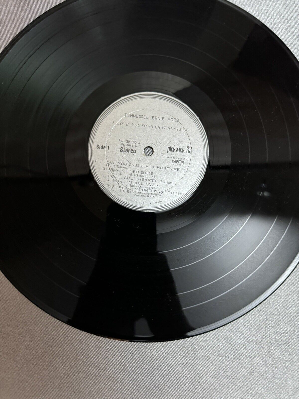 Tennessee Ernie Ford Vinyl - I Love You So Much It Hurts Me - Pickwick  1967