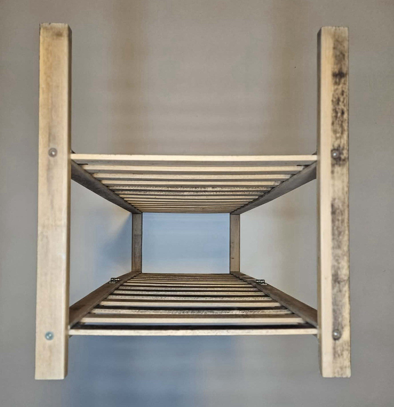 Folding Wooden Slatted Shelf Insert / Ventilated Storage Rack 26”