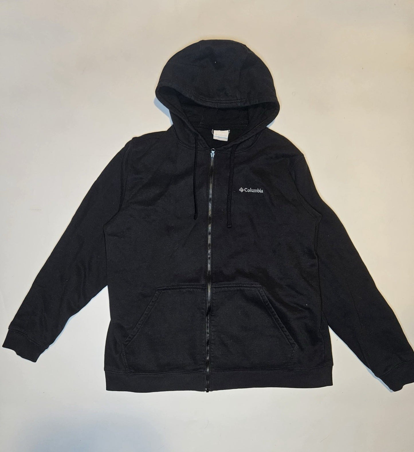 Columbia Women’s Full Zip Hoodie Black Fleece Jacket Pockets Size XL
