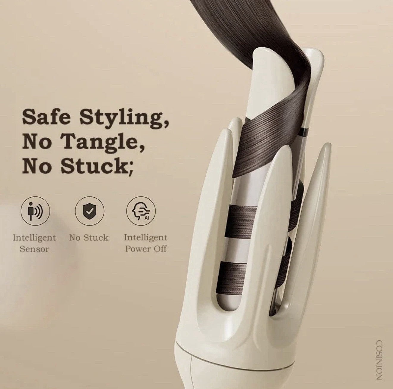 28mm Electric Ceramic Curling Hair Stick Curl Anti-Tangle Curling Iron Styler