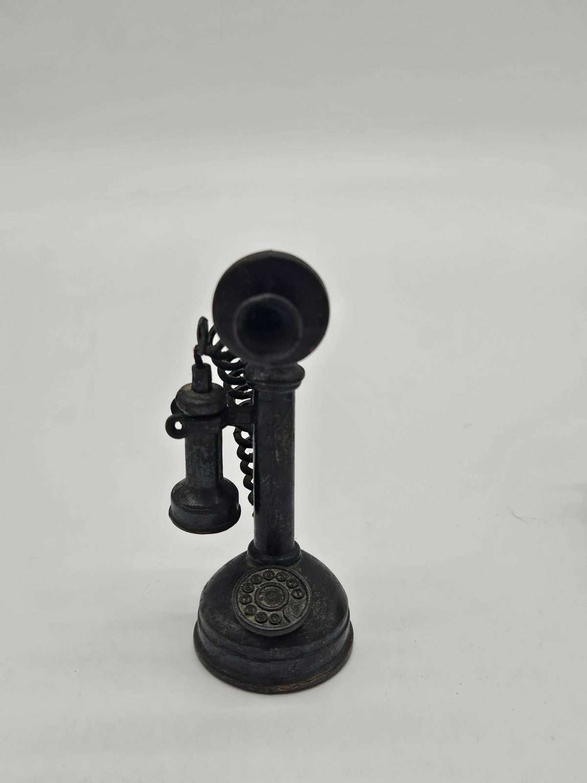 Vintage Diecast Metal Antique Telephone Hand-Held Pencil Sharpener