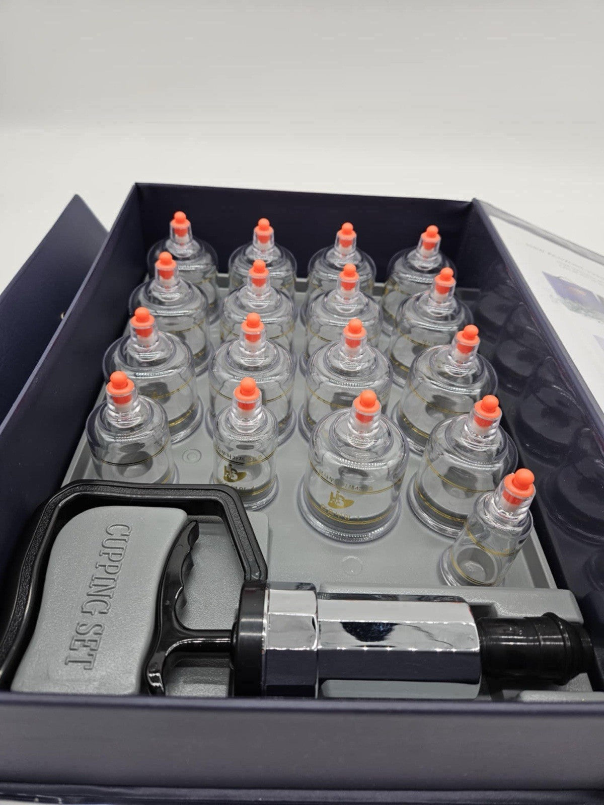 AcuZone Premium CUPPING SET Hand Pump 14 Cups In Case
