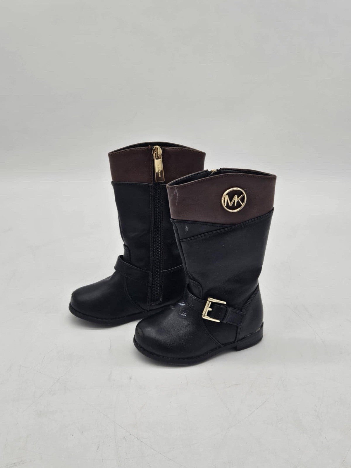 Michael Kors Joslyn Girls Knee High Black Brown Boots Size 5