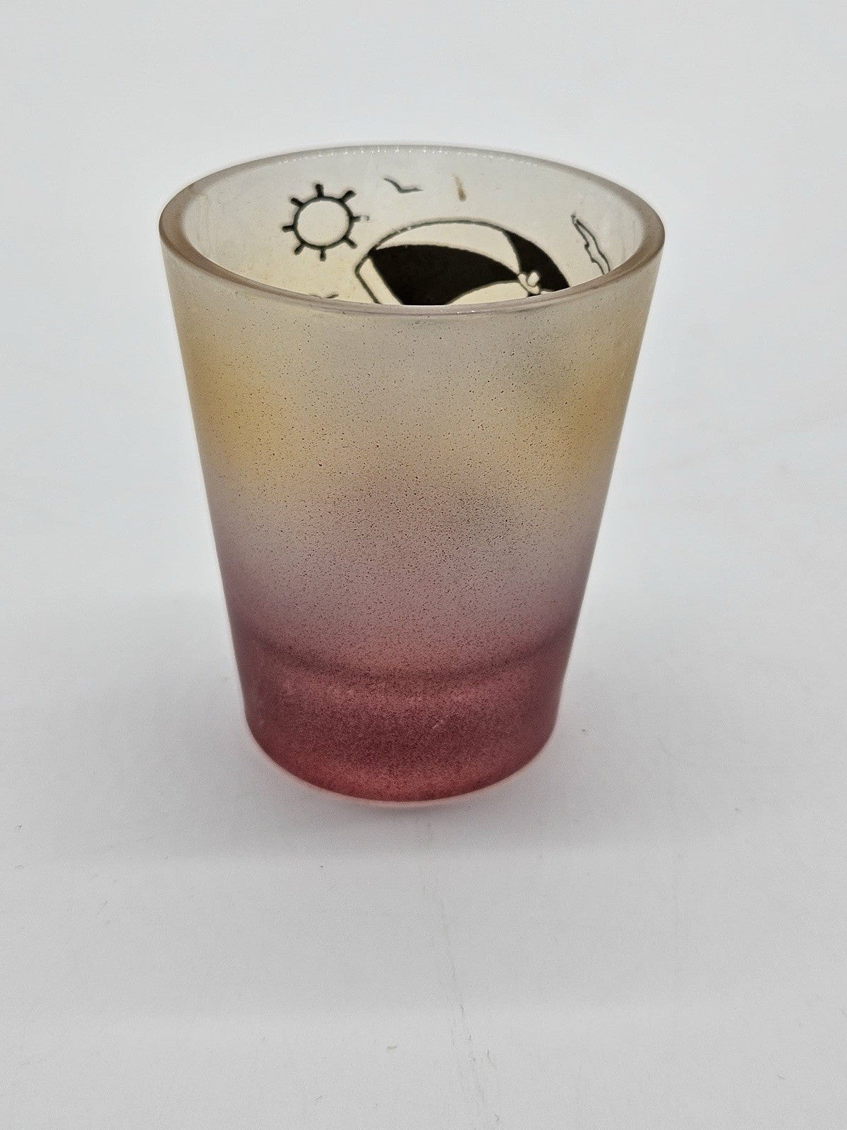 Santa Barbara Beach Umbrella Frosted Souvenir Shot Glass