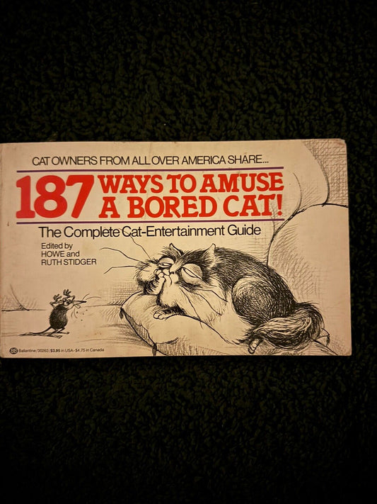 187 WAYS TO AMUSE A BORED CAT Vintage Book